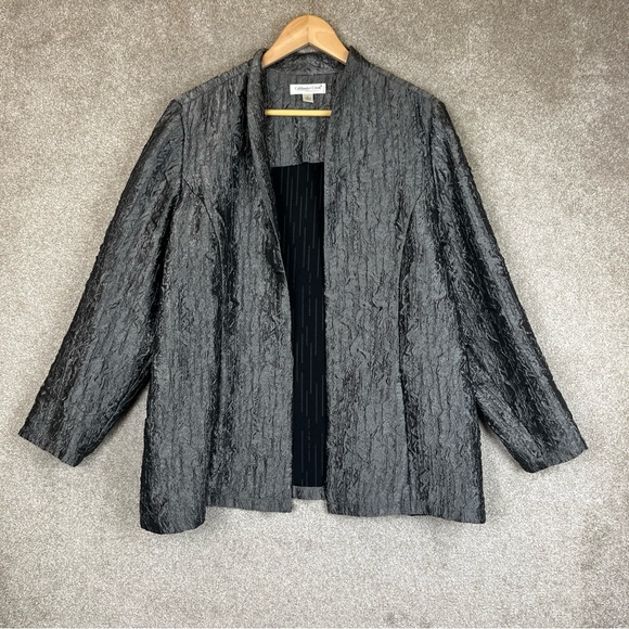 Coldwater Creek Jacket Womens Large Gray Metallic Polyester Blend- 1723* - Picture 1 of 10